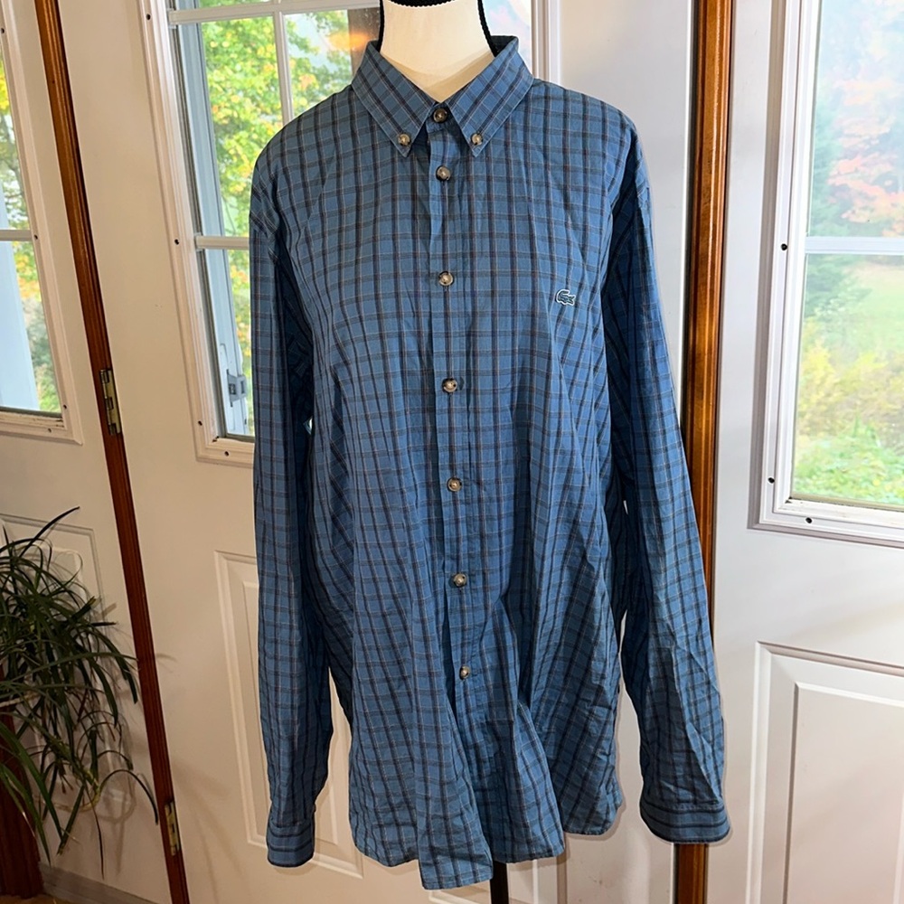 Lacoste Plaid Dress Shirt
